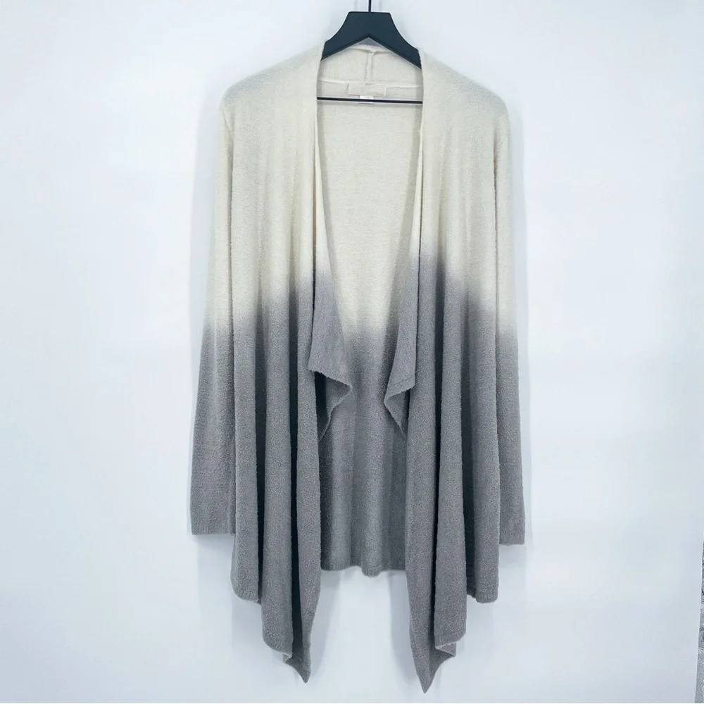 Barefoot Dreams CozyChic Lite Calypso Wrap Cardigan Ombre Pearl/Pewter S/M